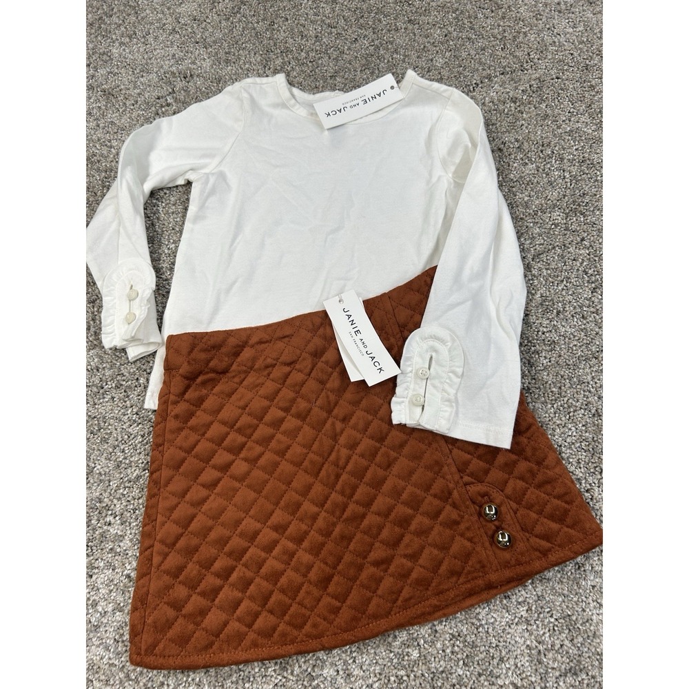 New Janie and Jack Quilted Mini Skirt and Shirt Size 3 #0334